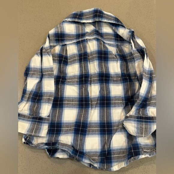 Baby gap boys long sleeve plaid print button down size 12-18 months - Picture 2 of 3